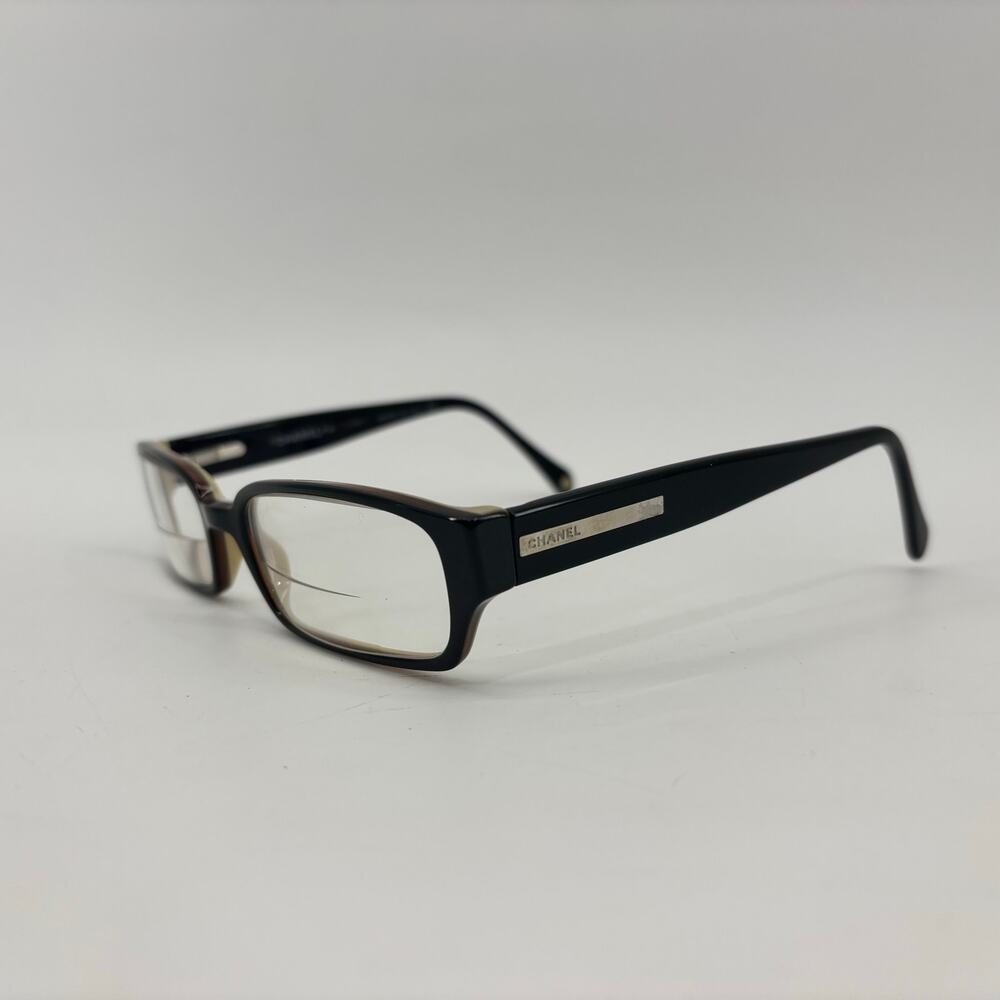 Chanel Eyewear Eyeglasses Reading Glasses 3058 C.711 Black Beige 53-17-135